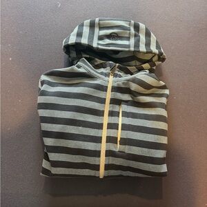 lululemon athletica Black and Gray Striped Performance Jacket